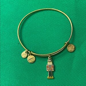 Alex and Ani Gold Bangle with Toy Soldier Charm